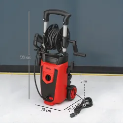 Hidrolimpiadora de Alta Presión 1800W con Accesorios Ángulo Ajustable y Parada Automática 30x27,5x76 cm Rojo y N... - Ogal.Es