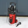 Hidrolimpiadora de Alta Presión 1800W con Accesorios Ángulo Ajustable y Parada Automática 30x27,5x76 cm Rojo y N... - Ogal.Es