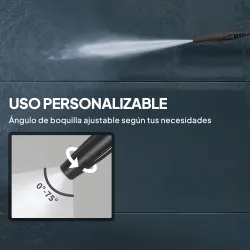 Hidrolimpiadora de Alta Presión 1800W con Accesorios Ángulo Ajustable y Parada Automática 30x27,5x76 cm Rojo y N... - Ogal.Es