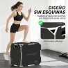 Cajón Pliométrico de Madera 3 en 1 con 3 Alturas Diferentes Asas sin Esquinas Entrenamiento de Salto 61x51x41 cm - Ogal.Es