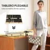 Juego de Ajedrez Internacional y Damas de Madera 2 en 1 Plegable con Piezas de Pino y Ranuras de Almacenamiento ... - Ogal.Es