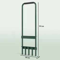 Aireador de Césped Manual con 5 Púas Huecas Mango Antideslizante Herramienta de Perforación de Césped Verde Oscuro - Ogal.Es