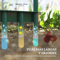Aireador de Césped Manual con 5 Púas Huecas Mango Antideslizante Herramienta de Perforación de Césped Verde Oscuro - Ogal.Es