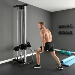 Máquina Polea Alta y Baja de Pared de Doble Polea Ajustable en 15 Posiciones Multifunción Lat Pulldown para Gimn... - Ogal.Es