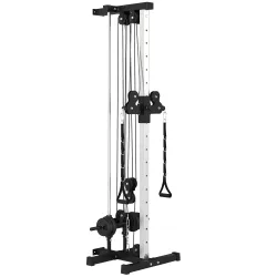 Máquina Polea Alta y Baja de Pared de Doble Polea Ajustable en 15 Posiciones Multifunción Lat Pulldown para Gimn... - Ogal.Es