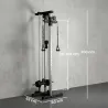 Máquina Polea Alta y Baja de Pared de Doble Polea Ajustable en 15 Posiciones Multifunción Lat Pulldown para Gimn... - Ogal.Es