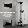 Máquina Polea Alta y Baja de Pared de Doble Polea Ajustable en 15 Posiciones Multifunción Lat Pulldown para Gimn... - Ogal.Es