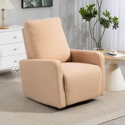 Sillón Relax Reclinable Manual hasta 135º con Reposabrazos Reposapiés Acolchado Grueso Función de Balanceo 360° ... - Ogal.Es