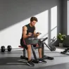 Máquina de Bíceps y Tríceps 2 en 1 Banco de Curl Predicador con Asiento y Apoyo de Codo Ajustables para Gimnasio... - Ogal.Es