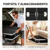 Mini Mesa de Ping-Pong Plegable con Red 2 Raquetas y 3 Pelotas para Interior y Exterior 152x76x70 cm Negro - Ogal.Es
