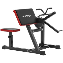 Máquina de Bíceps y Tríceps 2 en 1 Banco de Curl Predicador con Asiento y Apoyo de Codo Ajustables para Gimnasio... - Ogal.Es