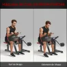 Máquina de Bíceps y Tríceps 2 en 1 Banco de Curl Predicador con Asiento y Apoyo de Codo Ajustables para Gimnasio... - Ogal.Es