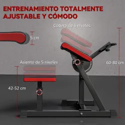 Máquina de Bíceps y Tríceps 2 en 1 Banco de Curl Predicador con Asiento y Apoyo de Codo Ajustables para Gimnasio... - Ogal.Es