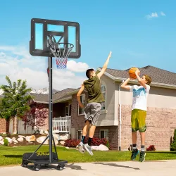 Canasta de Baloncesto para Exterior Ajustable de 235-305 cm con Tablero Irrompible 110 cm Saco de peso y Ruedas ... - Ogal.Es