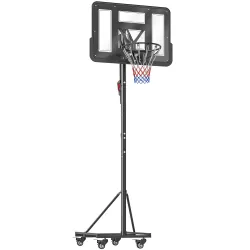 Canasta de Baloncesto para Exterior Ajustable de 235-305 cm con Tablero Irrompible 110 cm Saco de peso y Ruedas ... - Ogal.Es