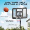 Canasta de Baloncesto para Exterior Ajustable de 235-305 cm con Tablero Irrompible 110 cm Saco de peso y Ruedas ... - Ogal.Es