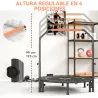 Cama Elástica Plegable Ø114 cm con Mango Ajustable Marco de Acero para Entrenamiento Piernas Cuerpo Naranja y Negro - Ogal.Es