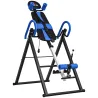 Tabla de Inversión Plegable con Inclinación hasta 90° y Cinturones de Seguridad 79x114x153 cm Azul y Negro - Ogal.Es