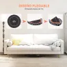 Cama Elástica Plegable Ø114 cm con Mango Ajustable Marco de Acero para Entrenamiento Piernas Cuerpo Naranja y Negro - Ogal.Es