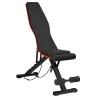 Banco de Musculación Plegable con Respaldo y Asiento Ajustables Extensión de Pierna Cojín de Predicador Banda Negro - Ogal.Es