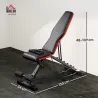Banco de Musculación Plegable con Respaldo y Asiento Ajustables Extensión de Pierna Cojín de Predicador Banda Negro - Ogal.Es