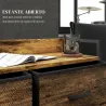Cómoda con 6 Cajones Plegables Cajonera de Tela con Estructura de Acero Estilo Industrial 79x29x85 cm Marrón Rús... - Ogal.Es