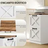 Cajonera Escritorio con 2 Cajones Soporte para Impresora con Riel Colgante para A4 y Carta 40x40x71 cm Blanco - Ogal.Es