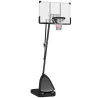 Canasta de Baloncesto para Exterior Ajustable de 150-305 cm con Ruedas Base Rellenable y Sistema de Retorno Negro - Ogal.Es
