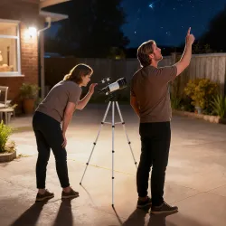 Telescopio Refractor Astronómico para Adultos y Principiantes Apertura 70 mm con Lente Barlow Trípode Ajustable ... - Ogal.Es