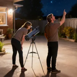Telescopio Reflector Astronómico para Adultos y Principiantes Apertura 114 mm con Trípode Ajustable Bolsa - Ogal.Es