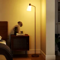 Lámpara de Pie LED Regulable con 3 Temperaturas de Color 3000K-6500K Pantalla Giratoria Bombilla E27 Blanco y Do... - Ogal.Es