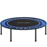 Cama Elástica Fitness Ø114 cm con Marco de Acero Reforzado para Entrenamiento Piernas Cuerpo Azul y Negro - Ogal.Es
