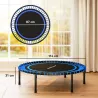 Cama Elástica Fitness Ø114 cm con Marco de Acero Reforzado para Entrenamiento Piernas Cuerpo Azul y Negro - Ogal.Es