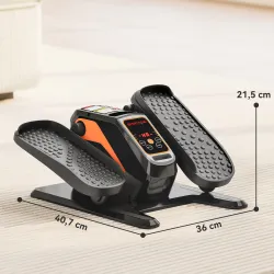 Mini Elíptica Eléctrica Silencioso con 12 Velocidades Modo Manual y Automático Control Remoto y Pantalla LED Negro - Ogal.Es