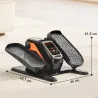 Mini Elíptica Eléctrica Silencioso con 12 Velocidades Modo Manual y Automático Control Remoto y Pantalla LED Negro - Ogal.Es