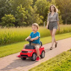 Coche Correpasillos con Licencia de Land Rover para Niños 18-36 Meses con Almacenaje Bocina Sonidos de Motor Rojo - Ogal.Es