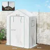 Invernadero de 3 Niveles con 1 Puerta 2 Ventanas y Estantes en Forma de U para Cultivo de Plantas 140x73x190 cm ... - Ogal.Es