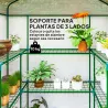 Invernadero de 3 Niveles con 1 Puerta 2 Ventanas y Estantes en Forma de U para Cultivo de Plantas 140x73x190 cm ... - Ogal.Es