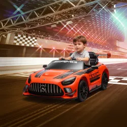 Coche Eléctrico para Niños Mercedes-AMG GT3 Evo con Mando a Distancia Motor Doble Ruedas Auxiliares Asa Música N... - Ogal.Es