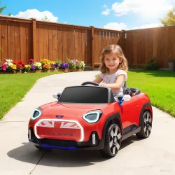 Coche Eléctrico para Niños de +3 Años MINI Concept Aceman con Bluetooth Mando a Distancia Motor Doble Rojo - Ogal.Es