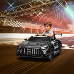 Coche Eléctrico para Niños Mercedes-AMG GT3 Evo con Mando a Distancia Motor Doble Ruedas Auxiliares Asa Música N... - Ogal.Es