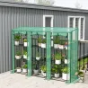 Invernadero de Exterior de 3 Niveles con Puerta Enrollable con Cremallera 9 Estantes Cubierta de PE 215x46x151cm... - Ogal.Es