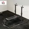 Banco de Musculación con Soporte para Barra y Estación de Dips Carga 220 kg para Entrenamiento en Casa Gimnasio - Ogal.Es