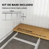 Caseta de Jardín 195x122x181,5 cm con Puerta Corredera 2 Ventanas y Anti-UV para Almacenar Herramientas Gris Claro - Ogal.Es
