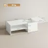Mesa de Centro con Tablero Deslizante Moderna con Compartimento Oculto Estante Abierto 110x52x36 cm Blanco - Ogal.Es