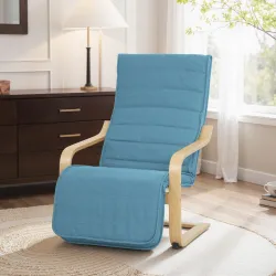Sillón de Salón con Reposapiés Ajustable Butaca Tapizada en Lino Sintético para Oficina Dormitorio 66,5x94x100cm... - Ogal.Es