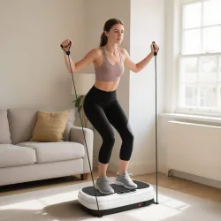Plataforma Vibratoria con 50 Velocidades 3 Programas Pantalla LED Mando a Distancia Bandas Elásticas Ejercicio e... - Ogal.Es