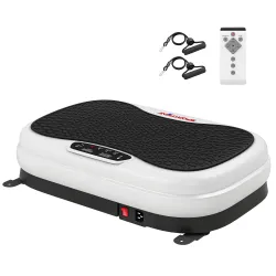 Plataforma Vibratoria con 50 Velocidades 3 Programas Pantalla LED Mando a Distancia Bandas Elásticas Ejercicio e... - Ogal.Es
