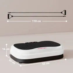Plataforma Vibratoria con 50 Velocidades 3 Programas Pantalla LED Mando a Distancia Bandas Elásticas Ejercicio e... - Ogal.Es