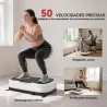 Plataforma Vibratoria con 50 Velocidades 3 Programas Pantalla LED Mando a Distancia Bandas Elásticas Ejercicio e... - Ogal.Es
